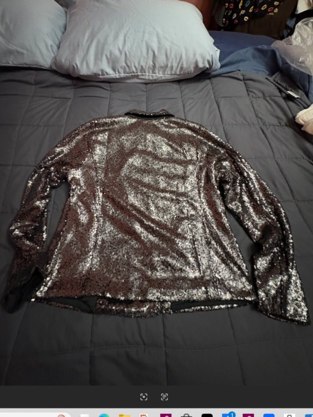 Colleen Lopez Luxe Sequin Moto Jacket - Size: Medium - NIP - Picture 4 of 16